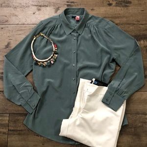 Gap Teal Blouse